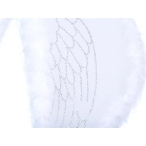 Fehér angyalszárny gyerek jelmezhez, ezüst csillám, 52×49 cm