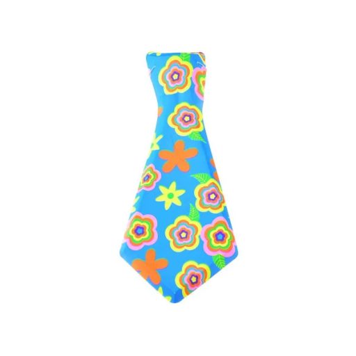 Színes műanyag nyakkendő rugalmas pánttal, 30×14,5 cm – jelmezhez, bulira
