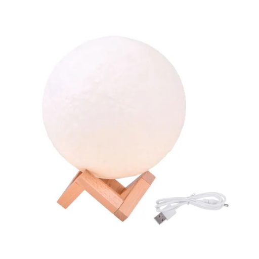 3D hold éjjeli lámpa, 18 cm, USB, érintésvezérelt meleg/hideg fény