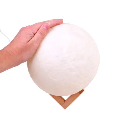 3D hold éjjeli lámpa, 18 cm, USB, érintésvezérelt meleg/hideg fény