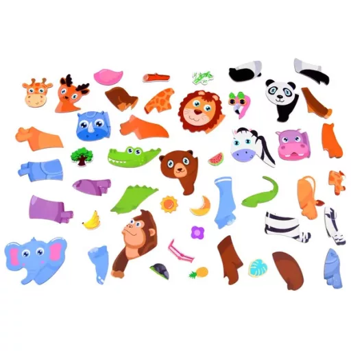 Mágneses állatkerti puzzle könyv