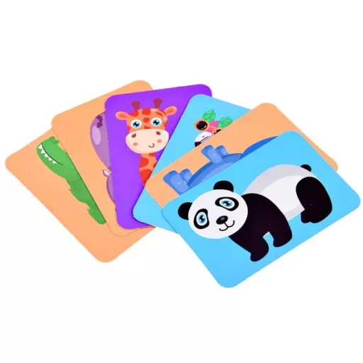 Mágneses állatkerti puzzle könyv