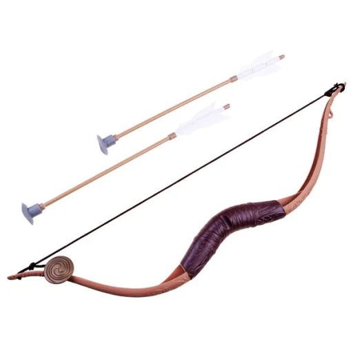 Gyerek íjász jelmez szett: műanyag páncél, kard, íj 58 cm, nyílvesszők