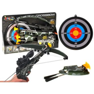   Gyerek számszeríj lézeres célzóval, tapadókorongos nyilakkal és céltáblával