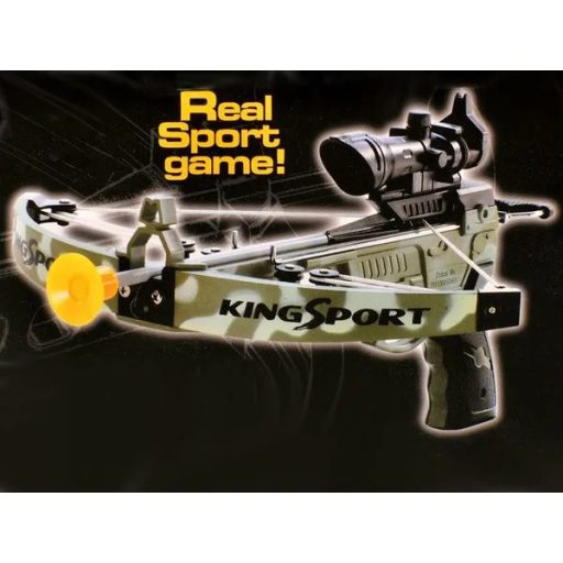 Gyerek számszeríj lézeres célzóval, tapadókorongos nyilakkal és céltáblával