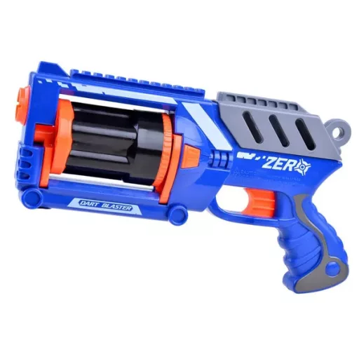 Szivacslövő játékpisztoly, 10 hablövedékkel, 31 cm