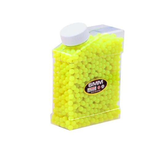 6 mm műanyag airsoft BB golyók palackban, kb. 125 g