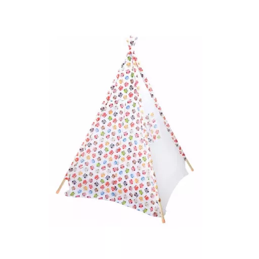 Gyereksátor tipi, vidám bagoly mintával, 145x110 cm