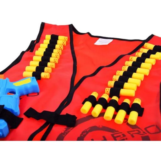 Harci mellény 25 habszivacs lőszerrel és pisztollyal, 3-8 éveseknek