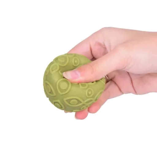 Szenzoros gumilabda készlet, 6 db, 6 cm, pasztell, texturált felület