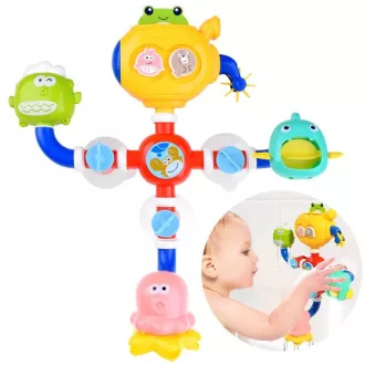   Színes gyerek fürdőjáték vízimalom tapadókoronggal, 30 cm