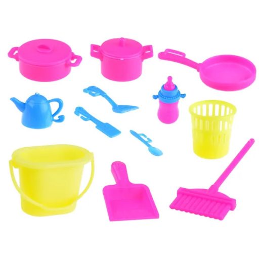 Babaruha és kiegészítő készlet – 10 nyári ruha, 15 pár cipő, ékszerek