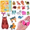 Színes, 24 darabos állatos két-részes karton puzzle, 3+ év