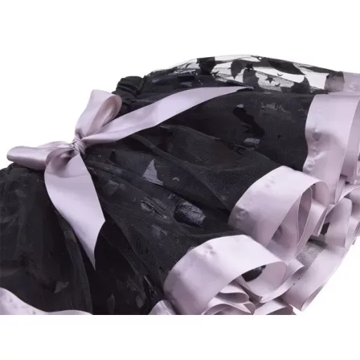 Gyermek boszorkányjelmez szett M méret (kalap, fodros szoknya, seprű)