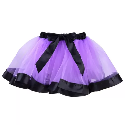 Gyermek boszorkány jelmez szett lila szoknya M (100-115 cm)