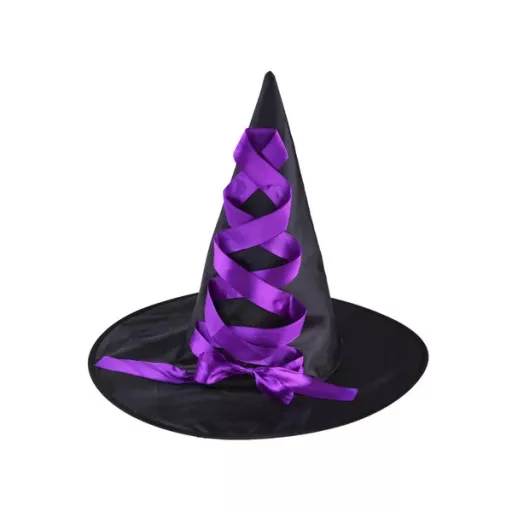 Gyermek boszorkány jelmez szett lila szoknya M (100-115 cm)