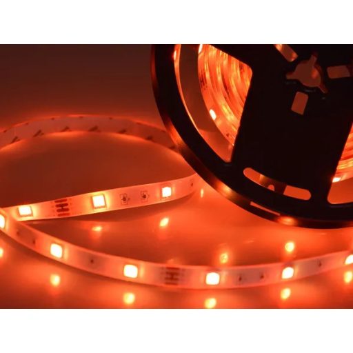 5 m IP65 RGB LED szalag SMD5050, távirányítóval, 12 V, öntapadós