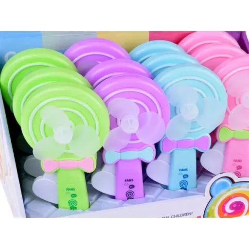 Kézi gyermek szélforgó ventilátor, szilikon lapátokkal, 18 cm