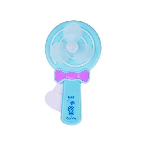 Kézi gyermek szélforgó ventilátor, szilikon lapátokkal, 18 cm