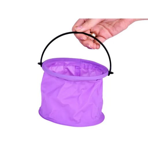 Összecsukható színes gyerek homokozó vödör, 11 cm, műanyag