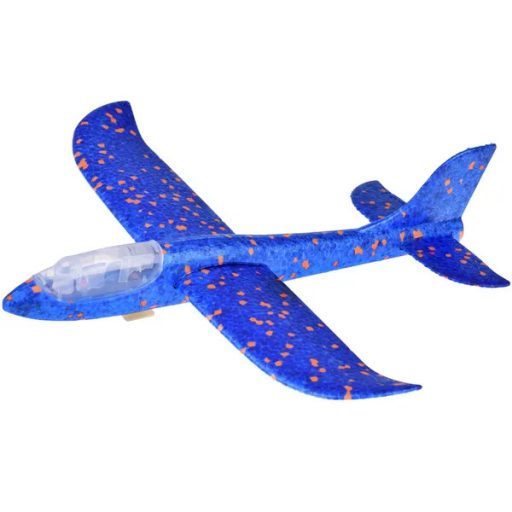 Hab repülő LED fénnyel és kilövő pisztollyal, kék, 31 cm