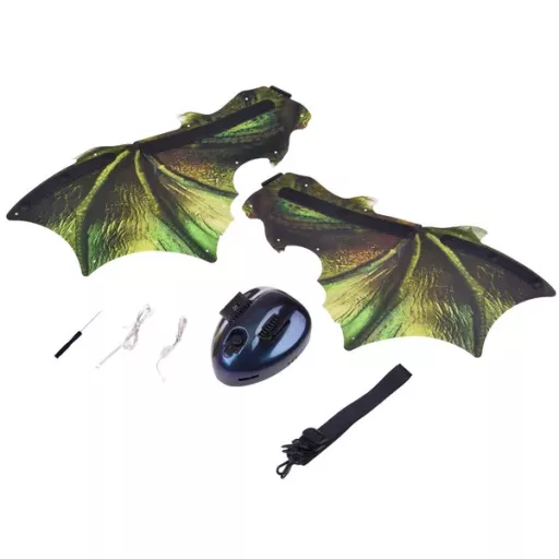 LED-es, hanggal mozgó sárkányszárny jelmez gyerekeknek, 85 cm fesztáv