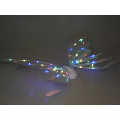 Varázs LED tündérszárnyak gyerekeknek, csapkodó-zenélő 87×41 cm