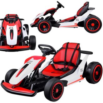   Akkumulátoros drift gokart gyerekeknek, 2×24 V 200 W motor, 5 pontos öv