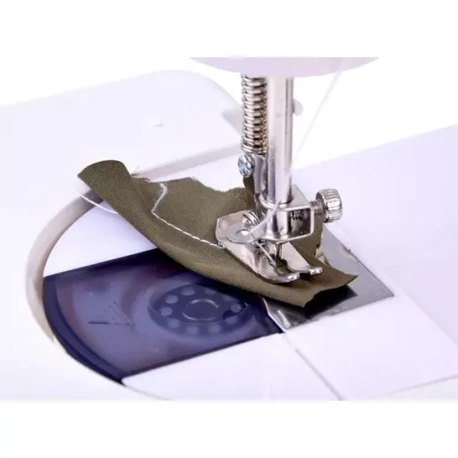 Mini hordozható varrógép pedállal, elemes/adapteres, asztallal – ZA3699