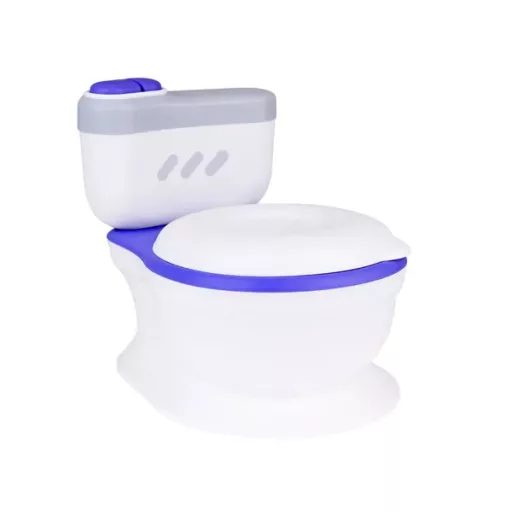 Interaktív gyerek bili WC-hanggal, dallamokkal, törlőkendő-tartóval