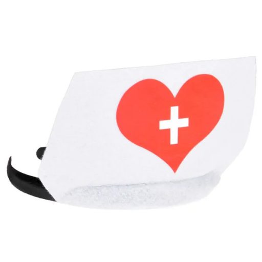 Gyerek nővér jelmez fehér ruhával, sapkával, 110-140 cm