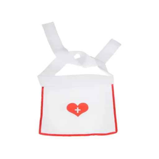 Gyerek nővér jelmez fehér ruhával, sapkával, 110-140 cm