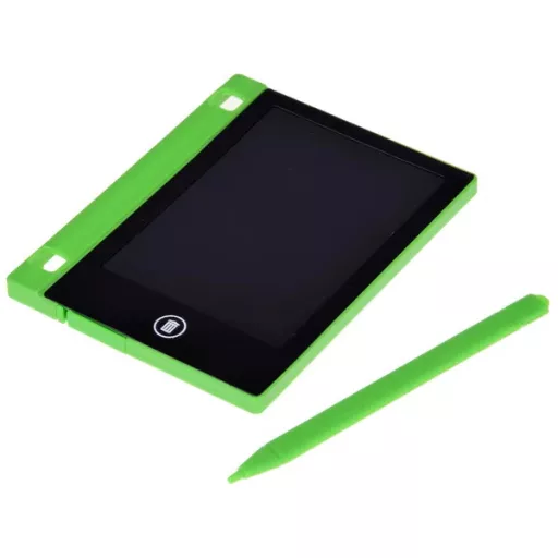 Mini LCD rajztábla gyerekeknek, stylus tollal, 11,5×9 cm, CR1220 elemmel