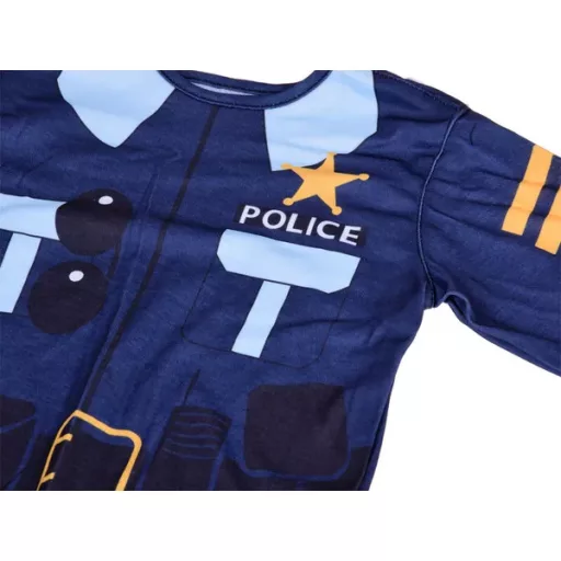 Gyerek rendőr jelmez bilincsekkel, sapkával – farsangi, 3 részes