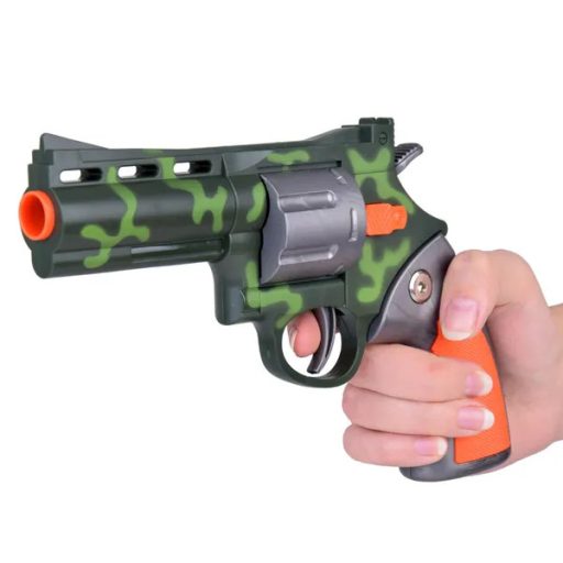Gyerek habszivacs lőszerszett pisztollyal, 6 db puha lövedékkel