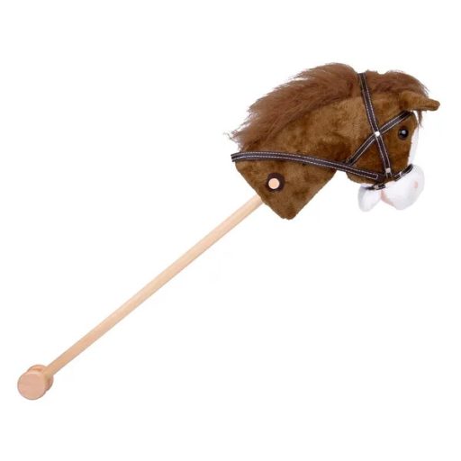 Interaktív sötétbarna pálcaló nyerítő és vágtahanggal, 83 cm