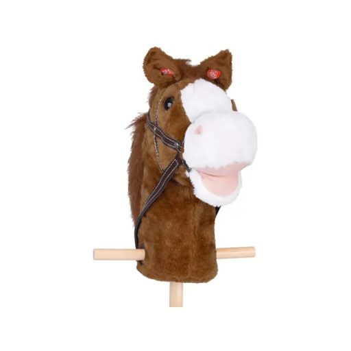 Interaktív sötétbarna pálcaló nyerítő és vágtahanggal, 83 cm