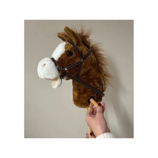 Interaktív sötétbarna pálcaló nyerítő és vágtahanggal, 83 cm