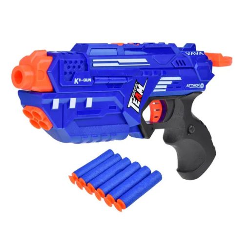 2 az 1-ben játékpisztoly szivacslövedékekkel és zselélabdákkal, céltáblával