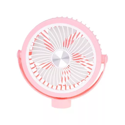 Halk USB asztali ventilátor 360° forgatással, 3 fokozat, rózsaszín