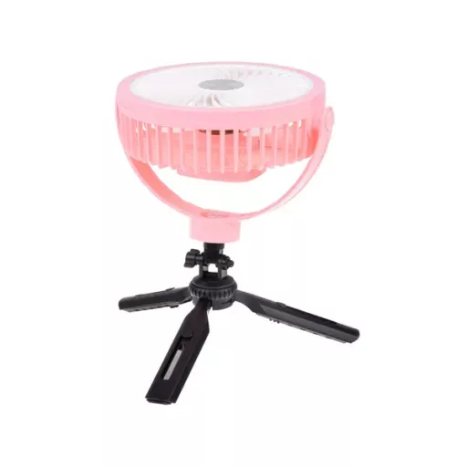 Halk USB asztali ventilátor 360° forgatással, 3 fokozat, rózsaszín