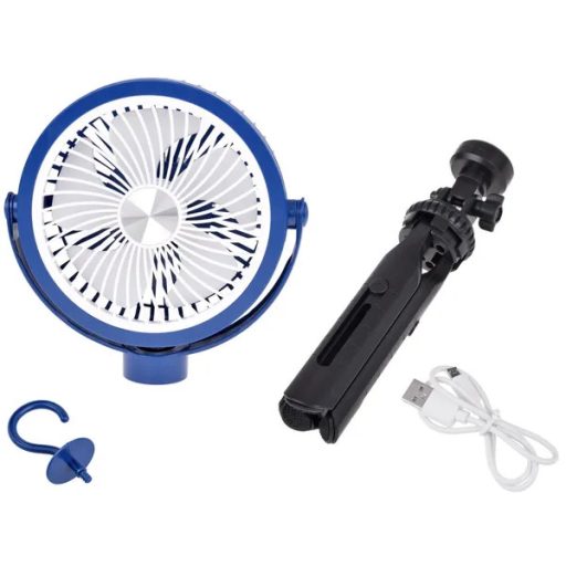 Halk mini USB asztali ventilátor, 360° forgatható fej, 3 seb., fehér