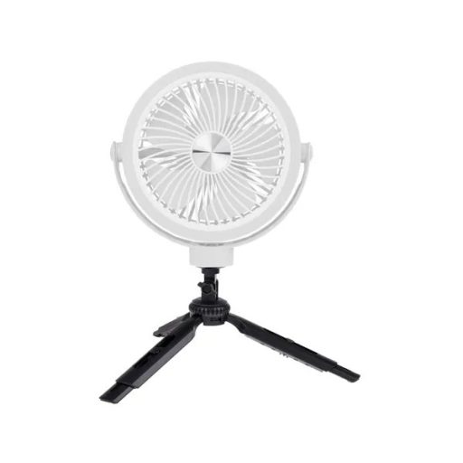 Halk mini USB asztali ventilátor 3 sebességgel, 360°-ban forgatható, fehér