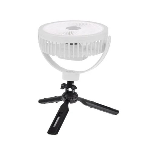 Halk mini USB asztali ventilátor 3 sebességgel, 360°-ban forgatható, fehér