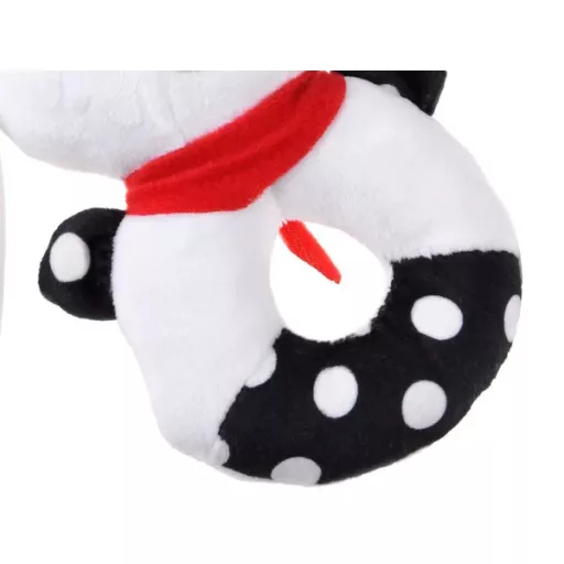 Kontrasztos plüss csörgő nyuszi sípolóval, 14 cm