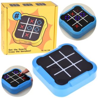   Elektronikus 4 az 1-ben oktató játék 10×10 cm – amőba, memória, reflex, 2-fős