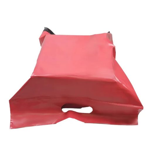 Piros LDPE futártasak füllel „Thank You” 310×420+70 mm, 50 db