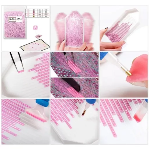 Gyémántszemes kirakó 5D szörfös kutya, komplett diamond painting 15×20 cm