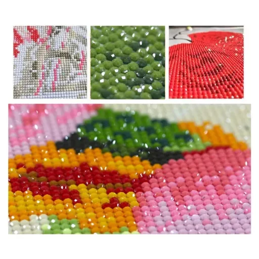 Gyémántszemes kirakó 5D szörfös kutya, komplett diamond painting 15×20 cm