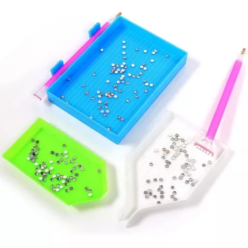 Gyémántfestés kiegészítő készlet 60 részes eszközökkel és tárolóval